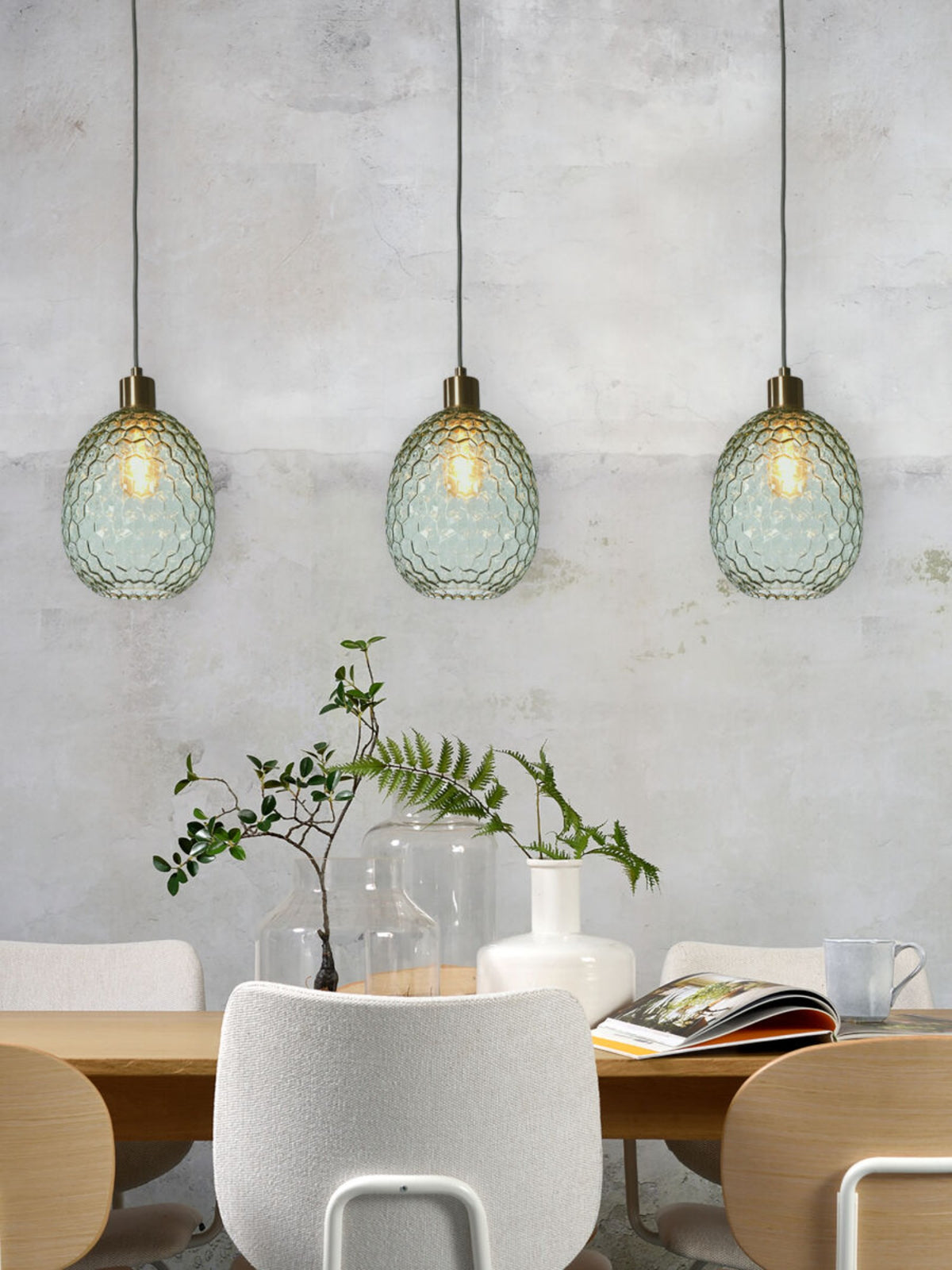 it's about RoMi Hanglamp Venice Ovaal - Groen Goud