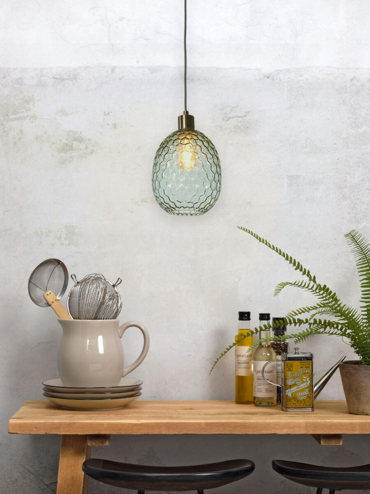 it's about RoMi Hanglamp Venice Ovaal - Groen Goud