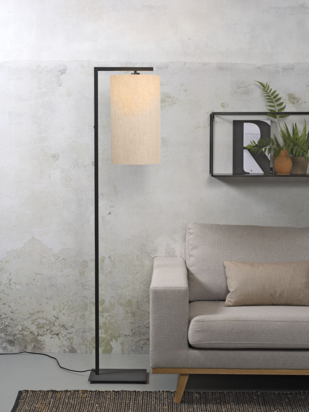 it's about RoMi Staande Lamp Boston Lange kap - Licht linnen
