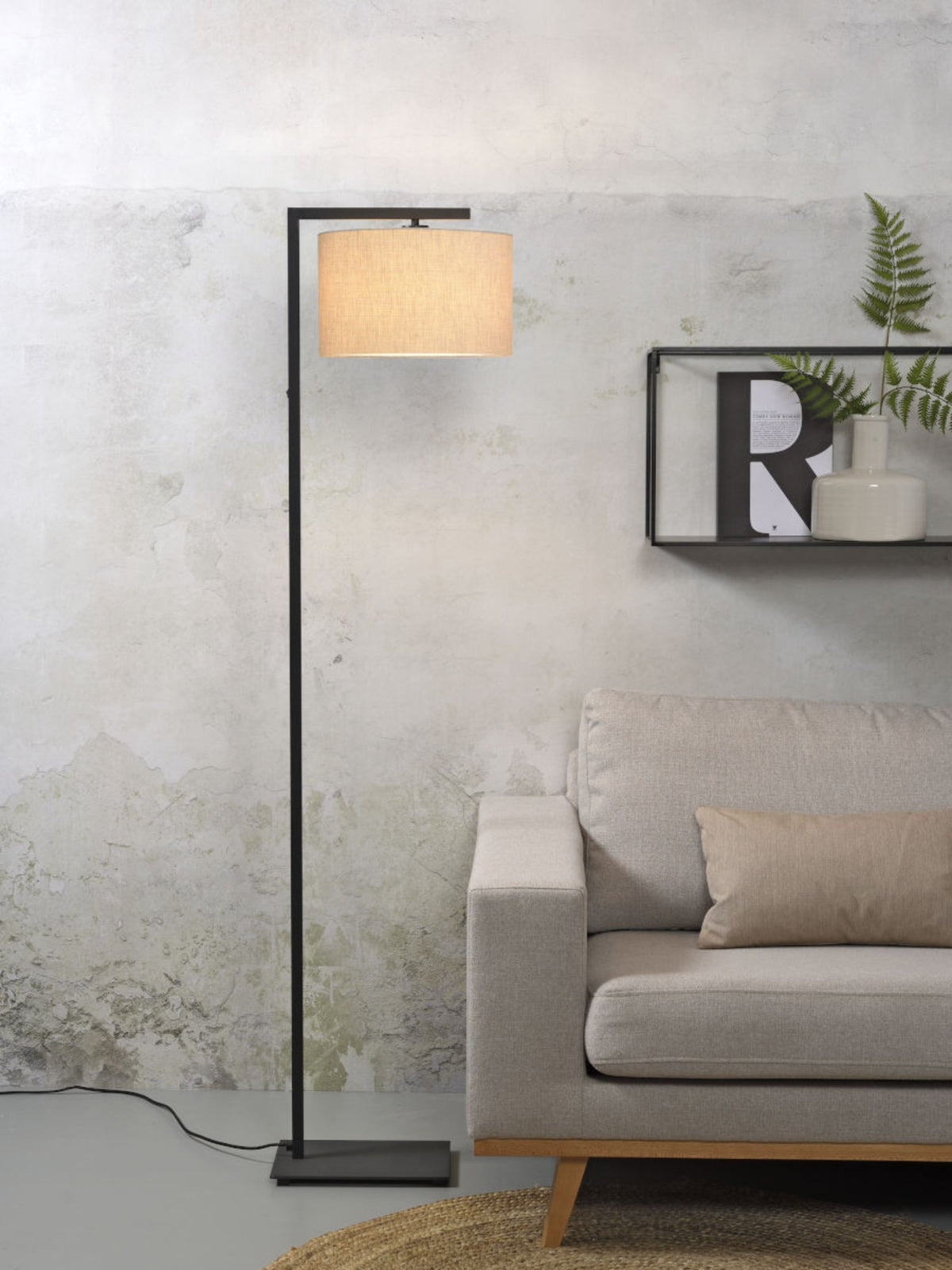 it's about RoMi Staande Lamp Boston Korte kap - Licht linnen