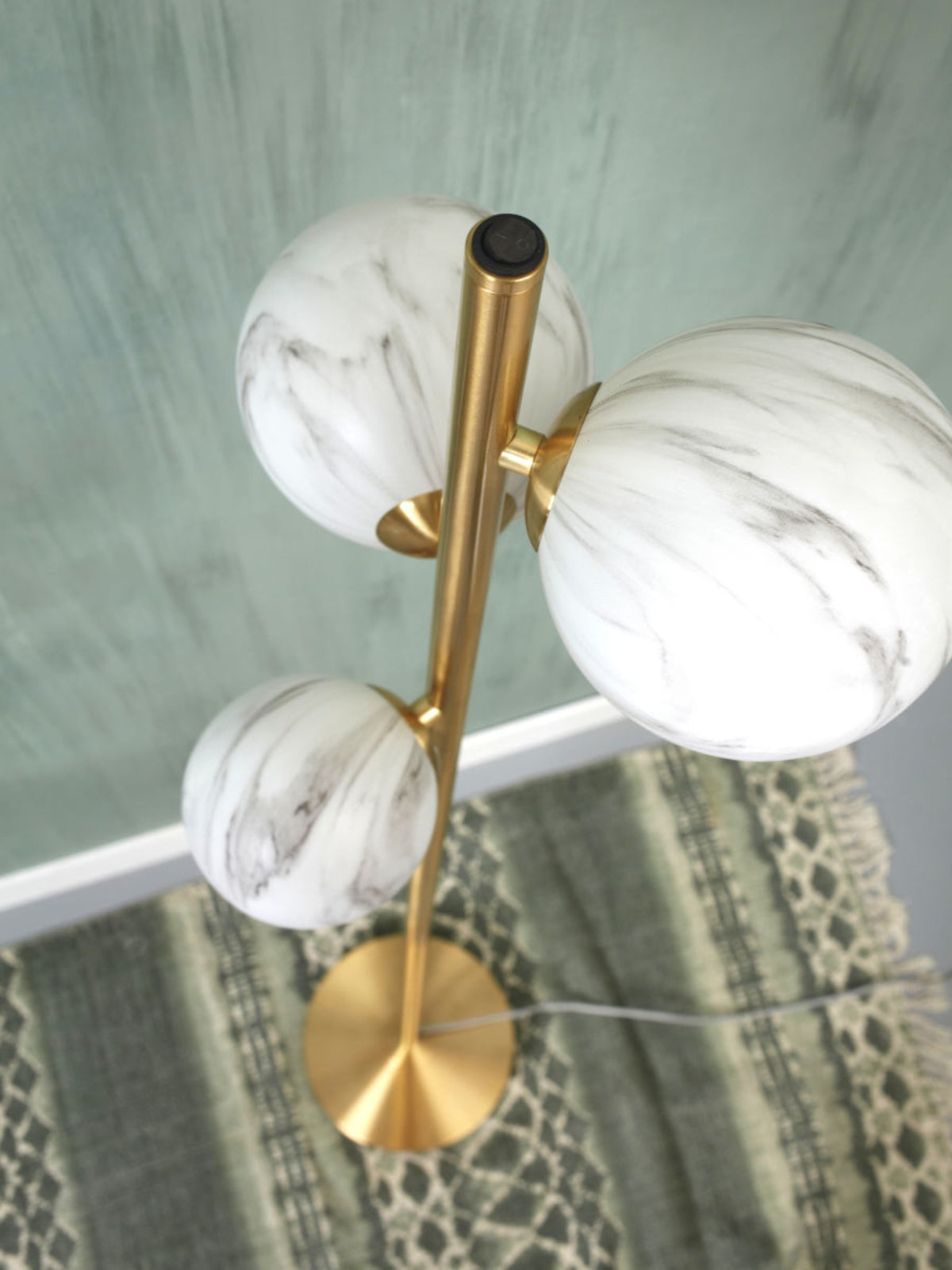 it's about RoMi Staande Lamp Carrara 3-lamps - Goud - Getint glas