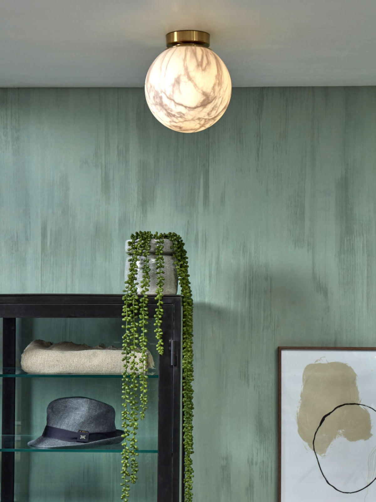 it's about RoMi Plafondlamp Carrara - Goud - Getint glas
