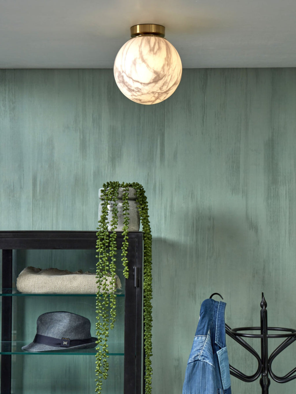 it's about RoMi Plafondlamp Carrara - Goud - Getint glas