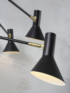 it's about RoMi Hanglamp Izmir 6-lamps - Zwart-Goud