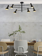 it's about RoMi Hanglamp Izmir 6-lamps - Zwart-Goud