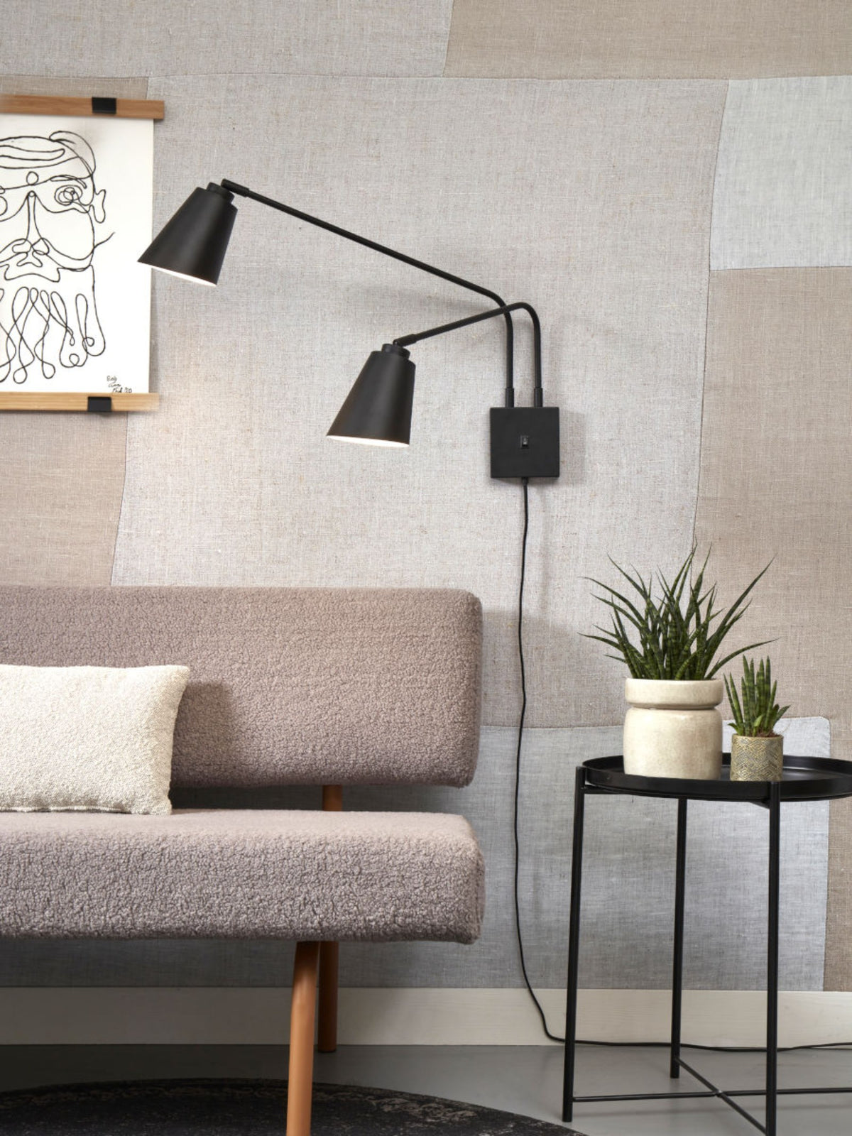 it's about RoMi Wandlamp Bremen - Zwart