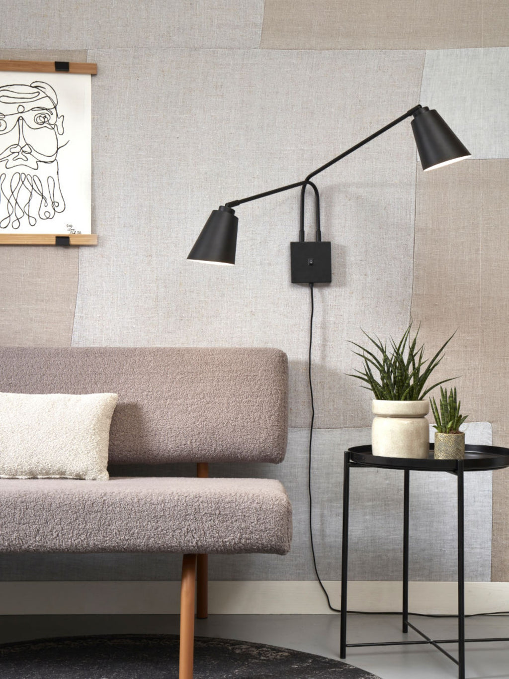 it's about RoMi Wandlamp Bremen - Zwart