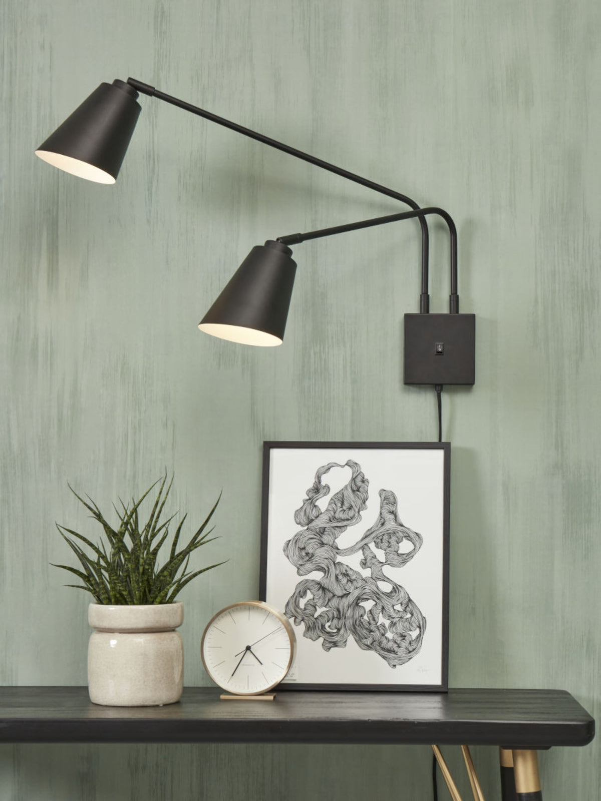 it's about RoMi Wandlamp Bremen - Zwart