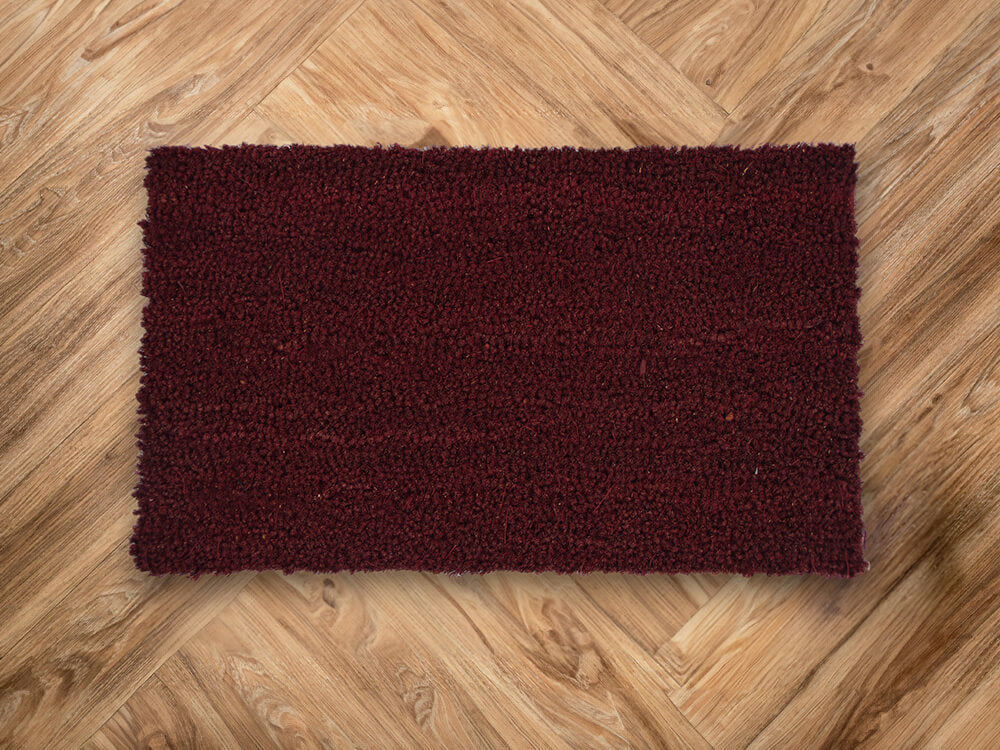Kokosmat Bordeaux op maat - 17 mm dik