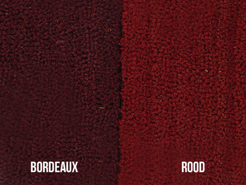 Kokosmat Bordeaux op maat - 17 mm dik