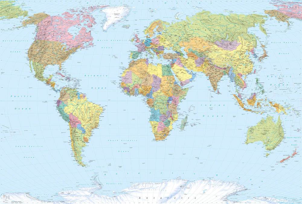 Komar Home World Map XXL4-038
