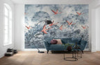Komar Ink Flamingos in the Sky INX8-053