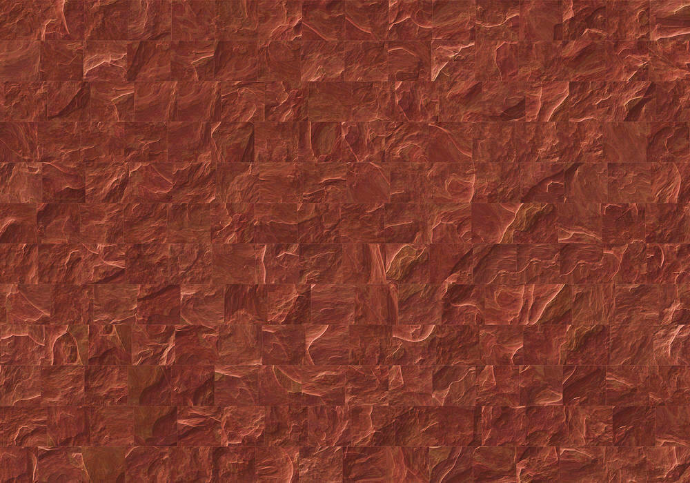 Komar Ink Red Slate Tiles INX8-078