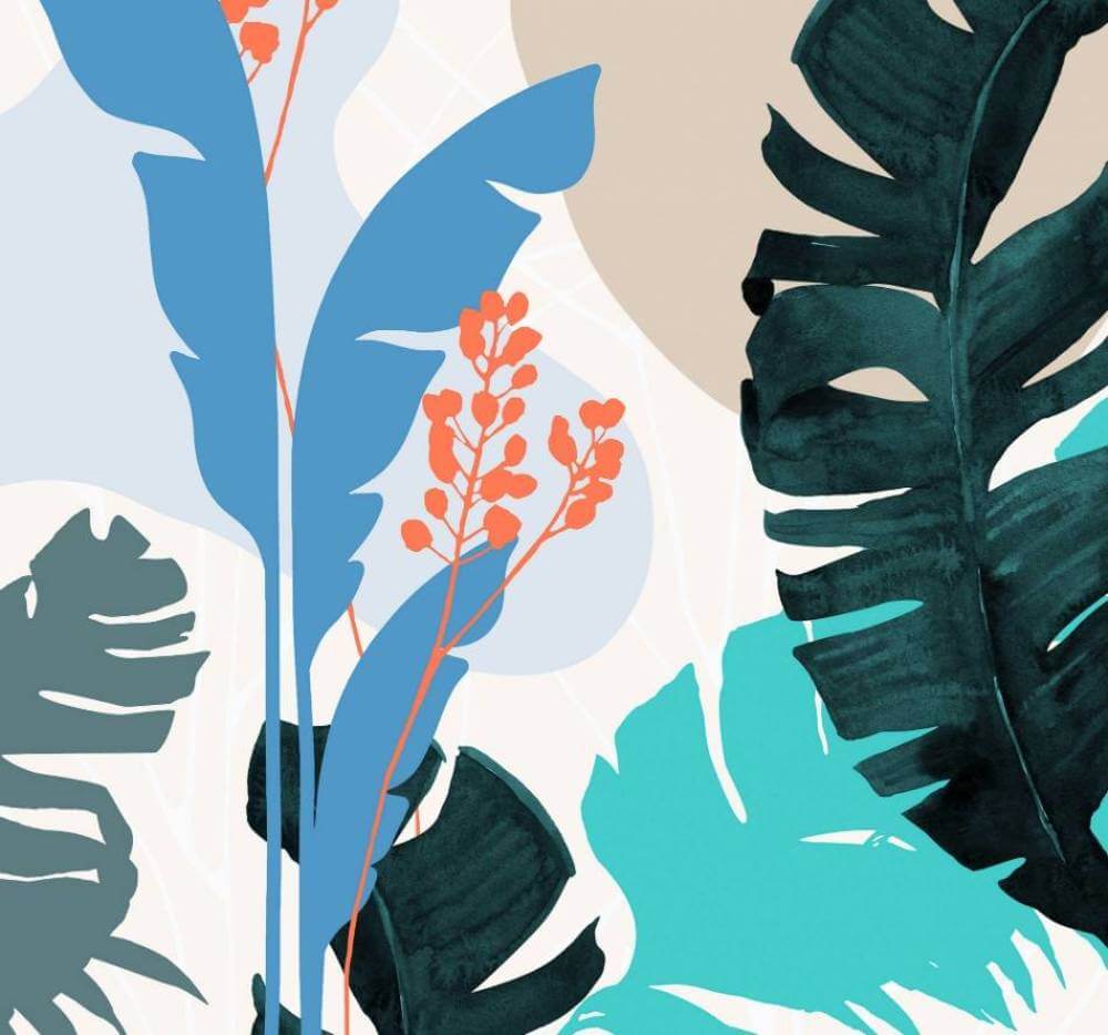 Komar Ink Tropical Shapes INX6-085