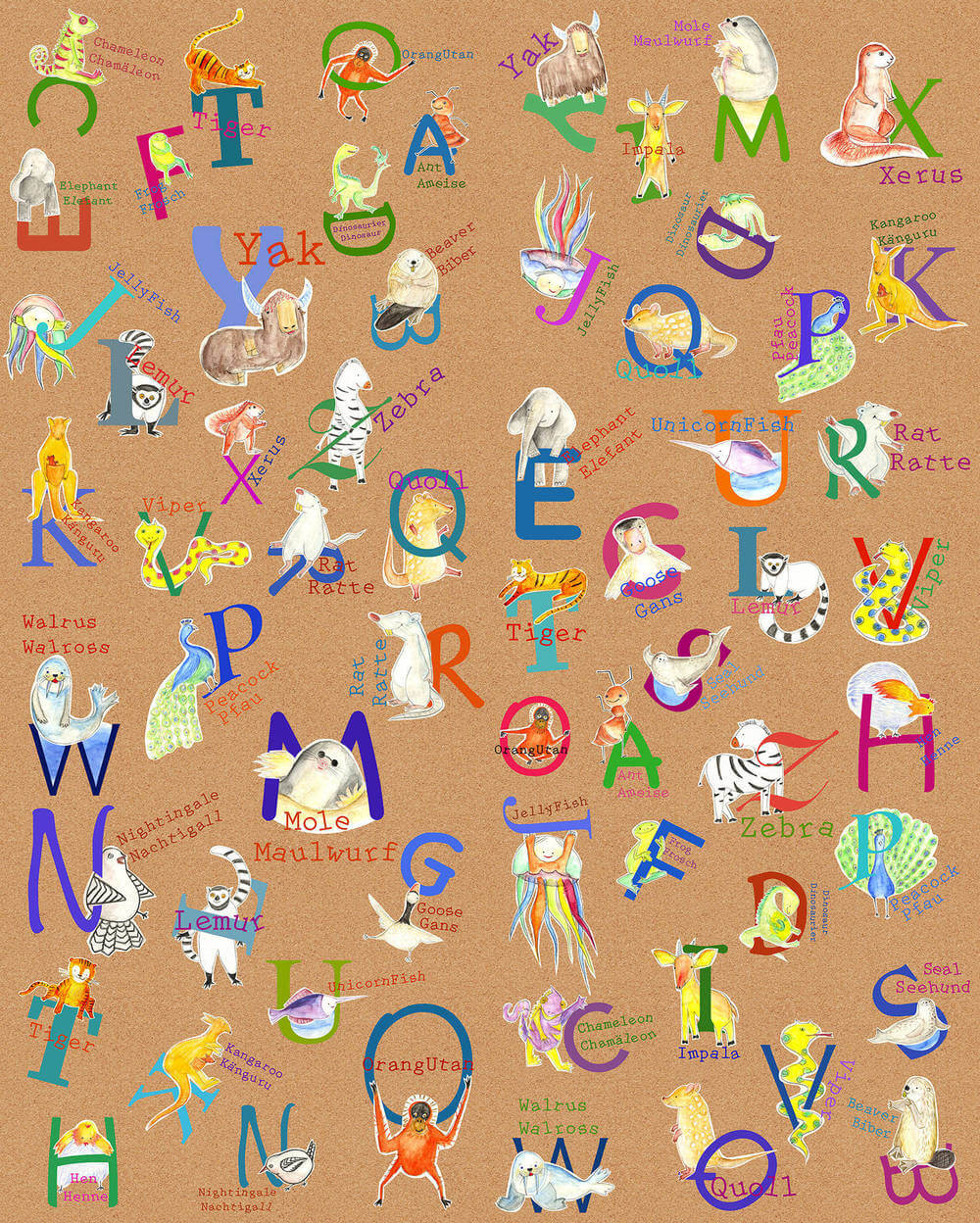 Komar Pure Animals A-Z P036-VD2