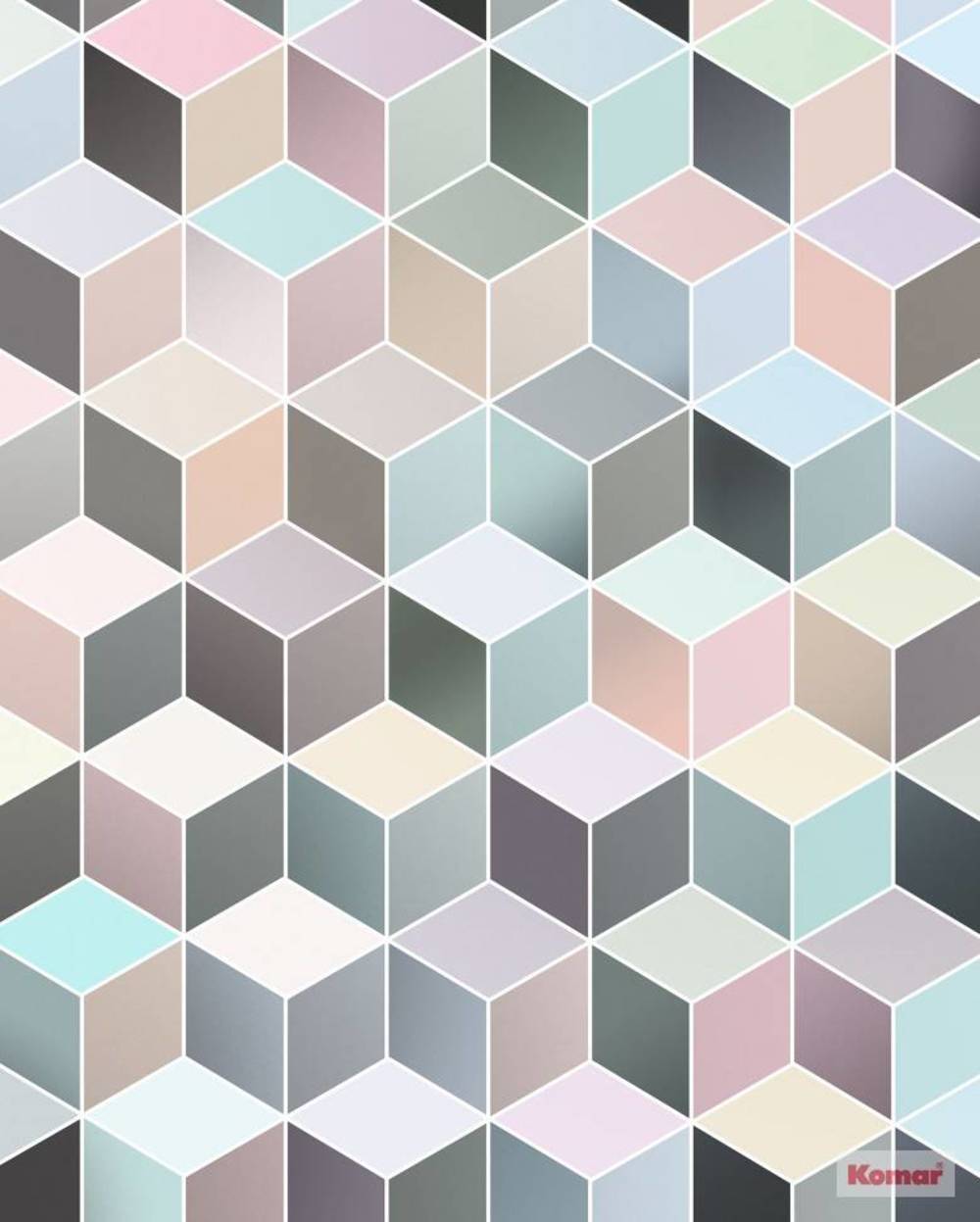 Komar Pure Cubes Pastel P027-VD2