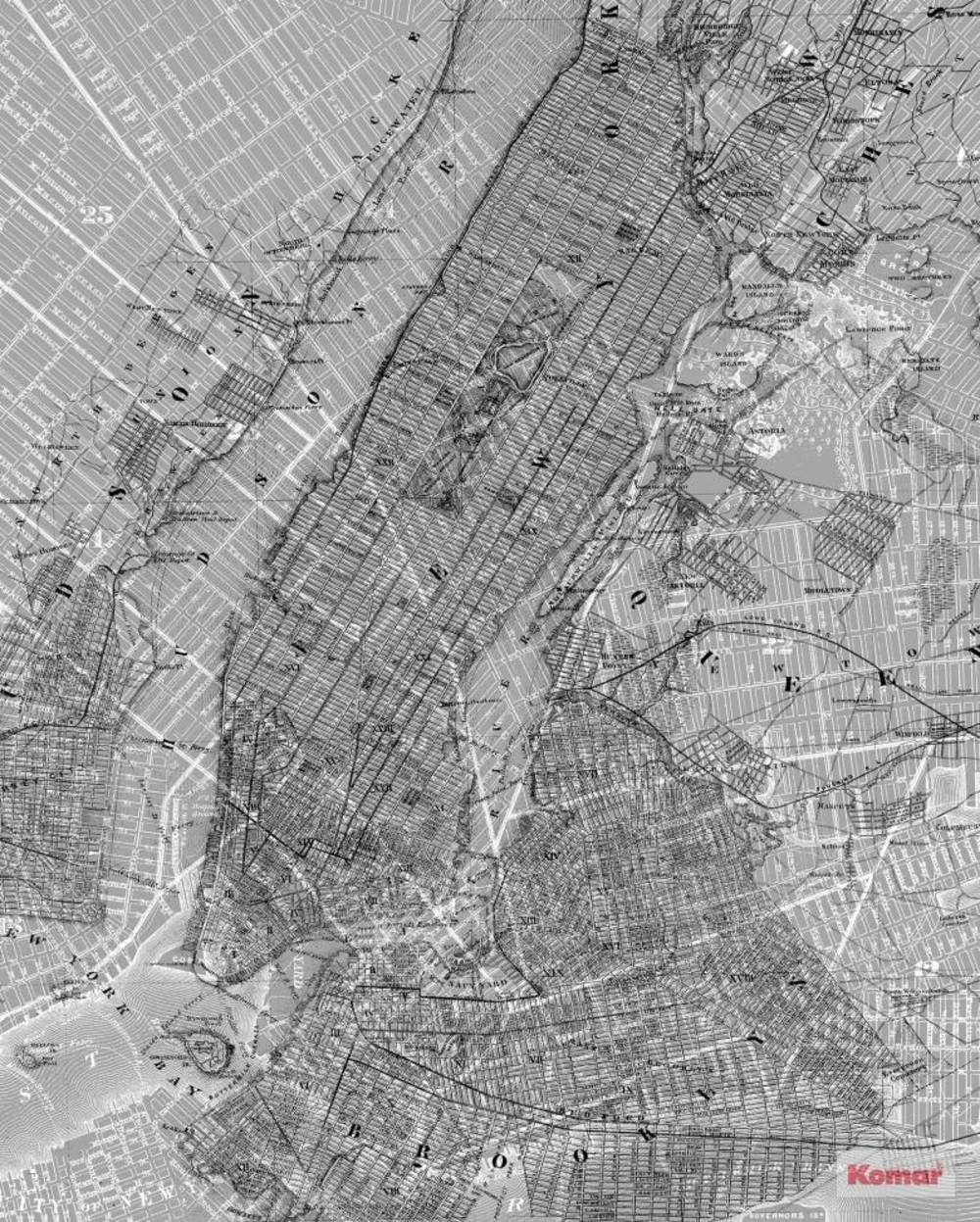 Komar Pure NYC Map P033-VD2