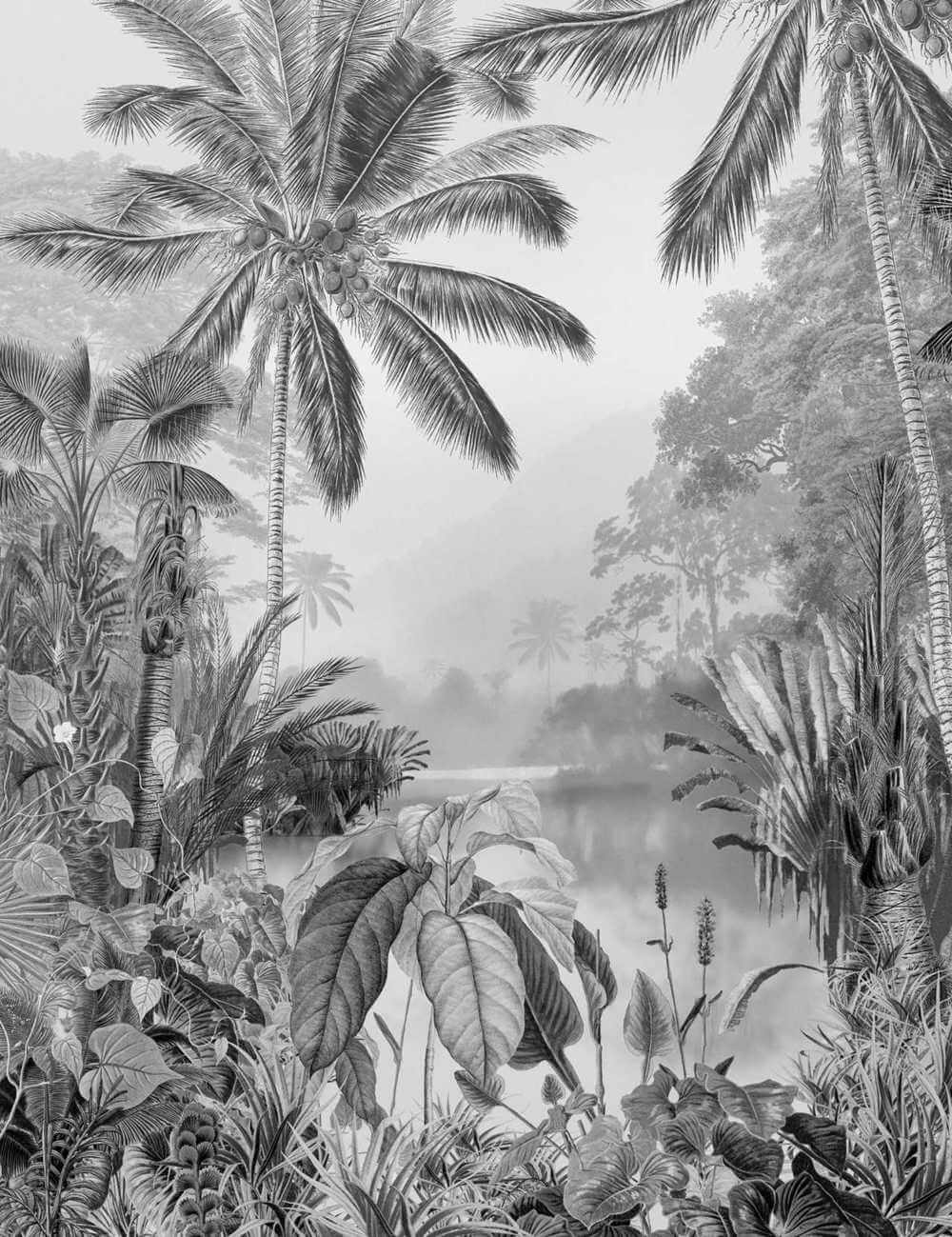 Komar Raw Lac Tropical Black & White R2-008