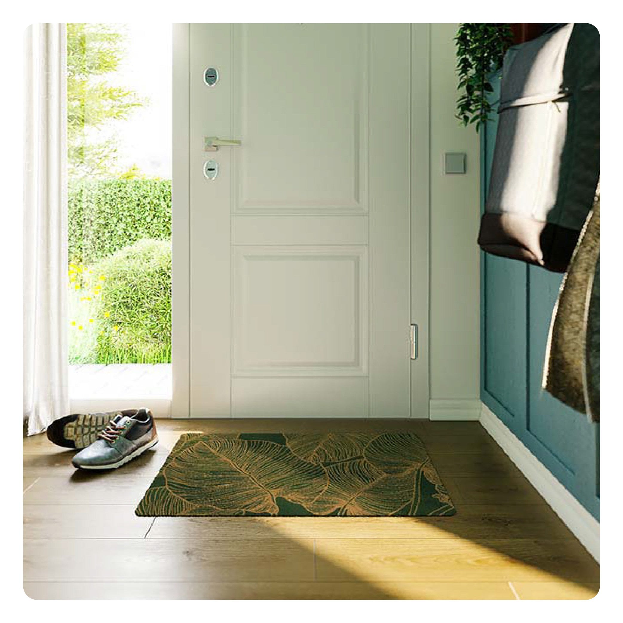 ColorStar Botanical Pine Green – Wasbare droogloopmat