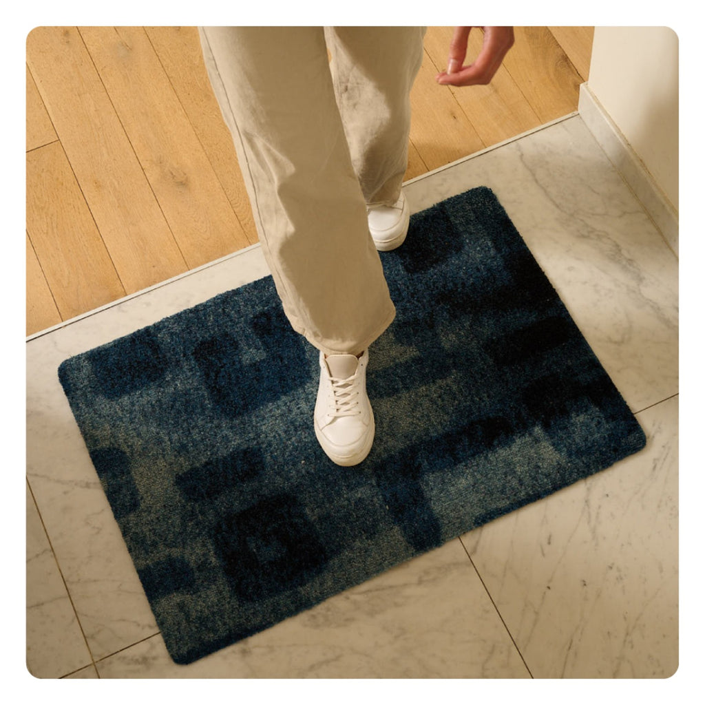 ColorStar Ethnic Navy Blue – Wasbare droogloopmat