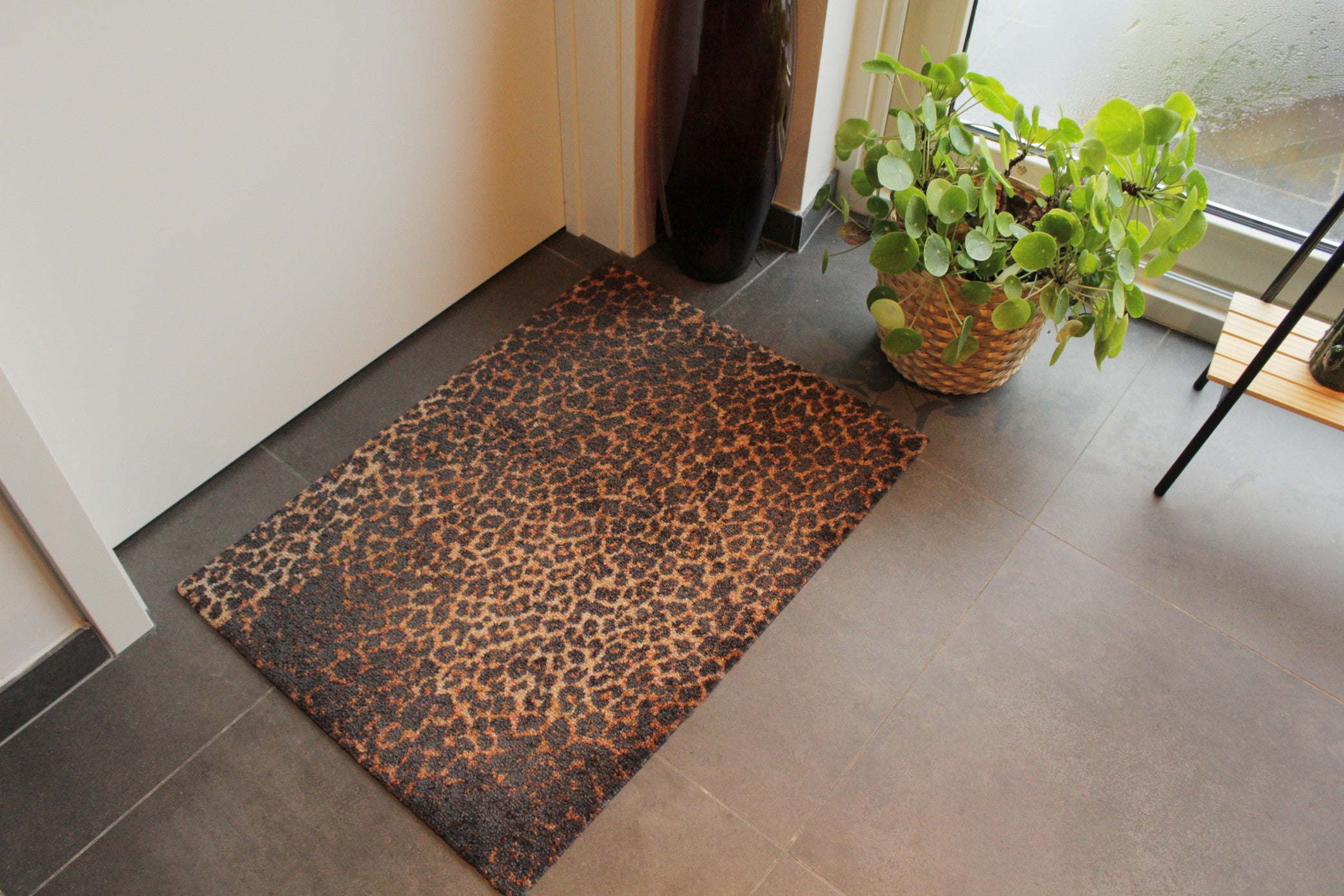 ColorStar Leopard Natural – Wasbare droogloopmat