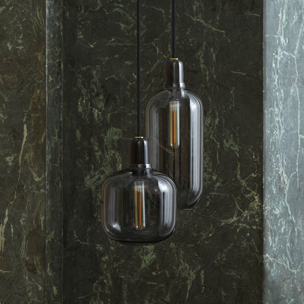 Normann Copenhagen Hanglamp Amp Marble Large - Gerookt Zwart