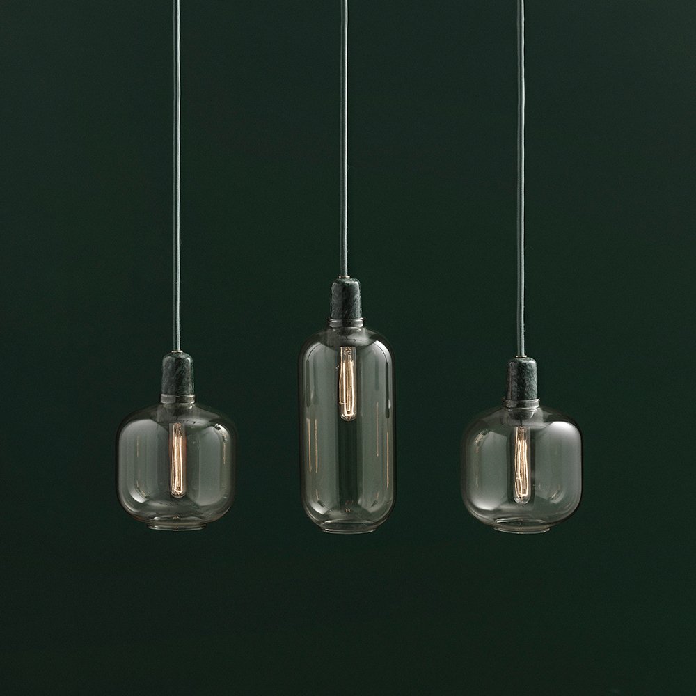 Normann Copenhagen Hanglamp Amp Marble Large - Goud Groen