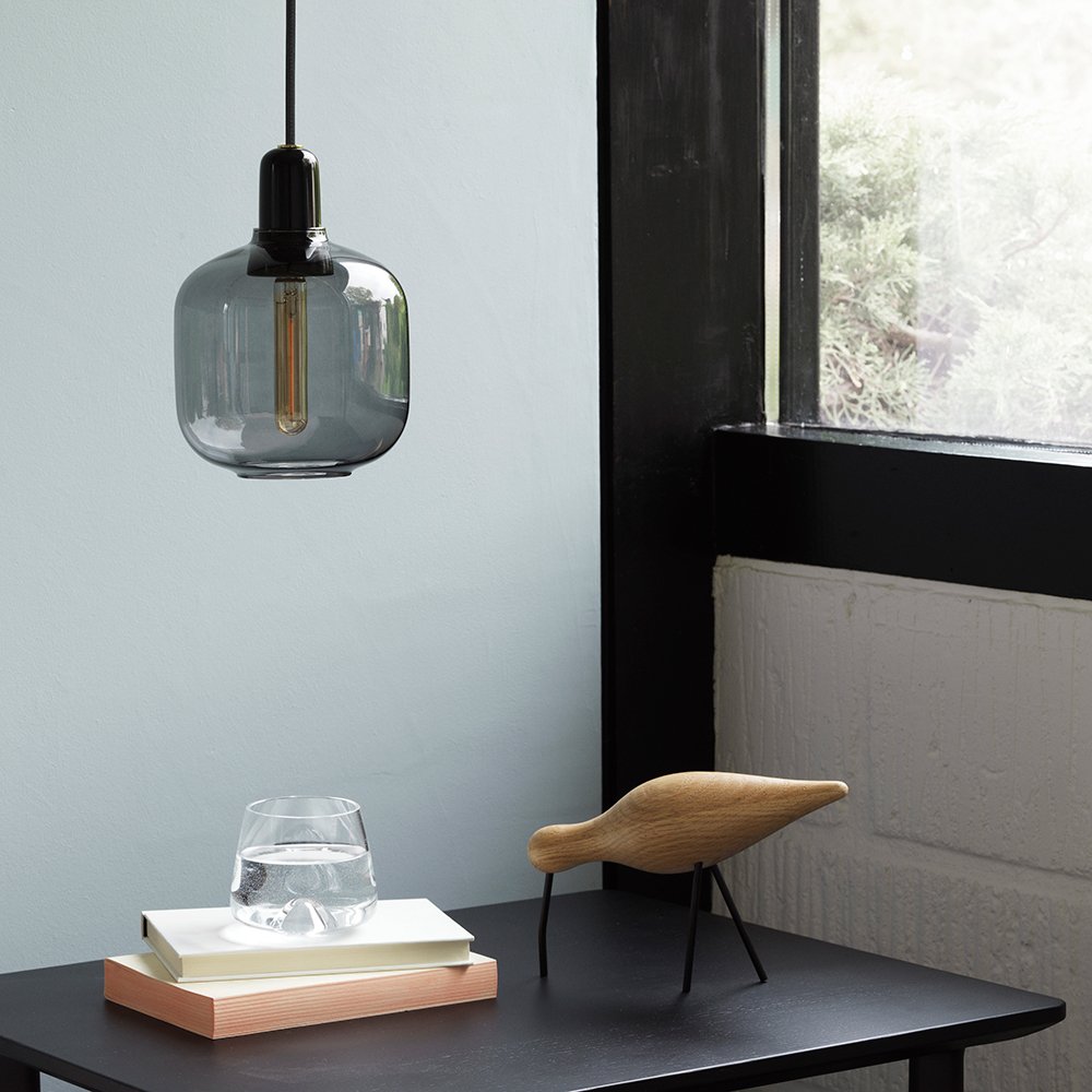 Normann Copenhagen Hanglamp Amp Marble Small - Gerookt Zwart