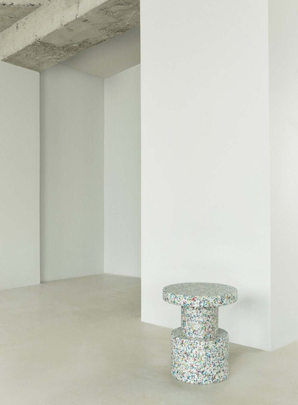 Normann Copenhagen Bijzettafel Bit Stool - Wit Multi