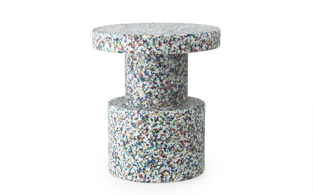 Normann Copenhagen Bijzettafel Bit Stool - Wit Multi