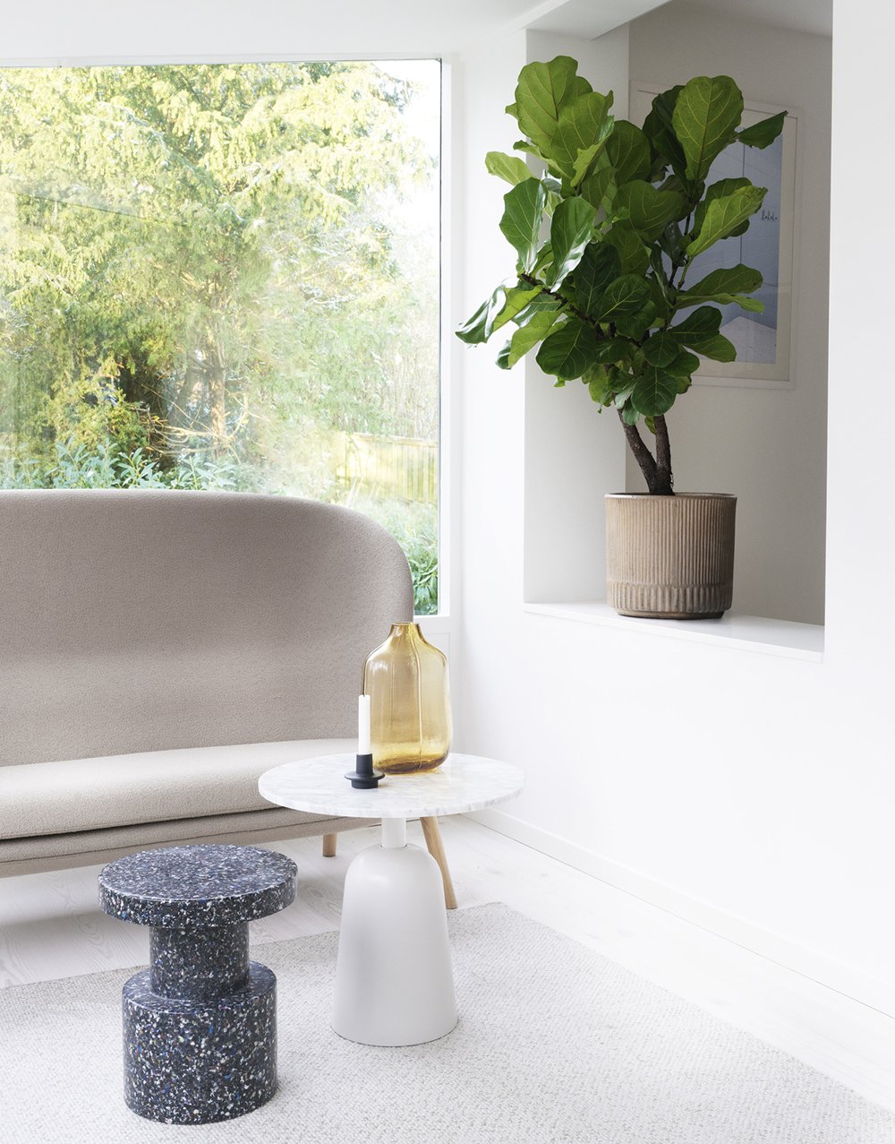 Normann Copenhagen Bijzettafel Bit Stool - Zwart Multi