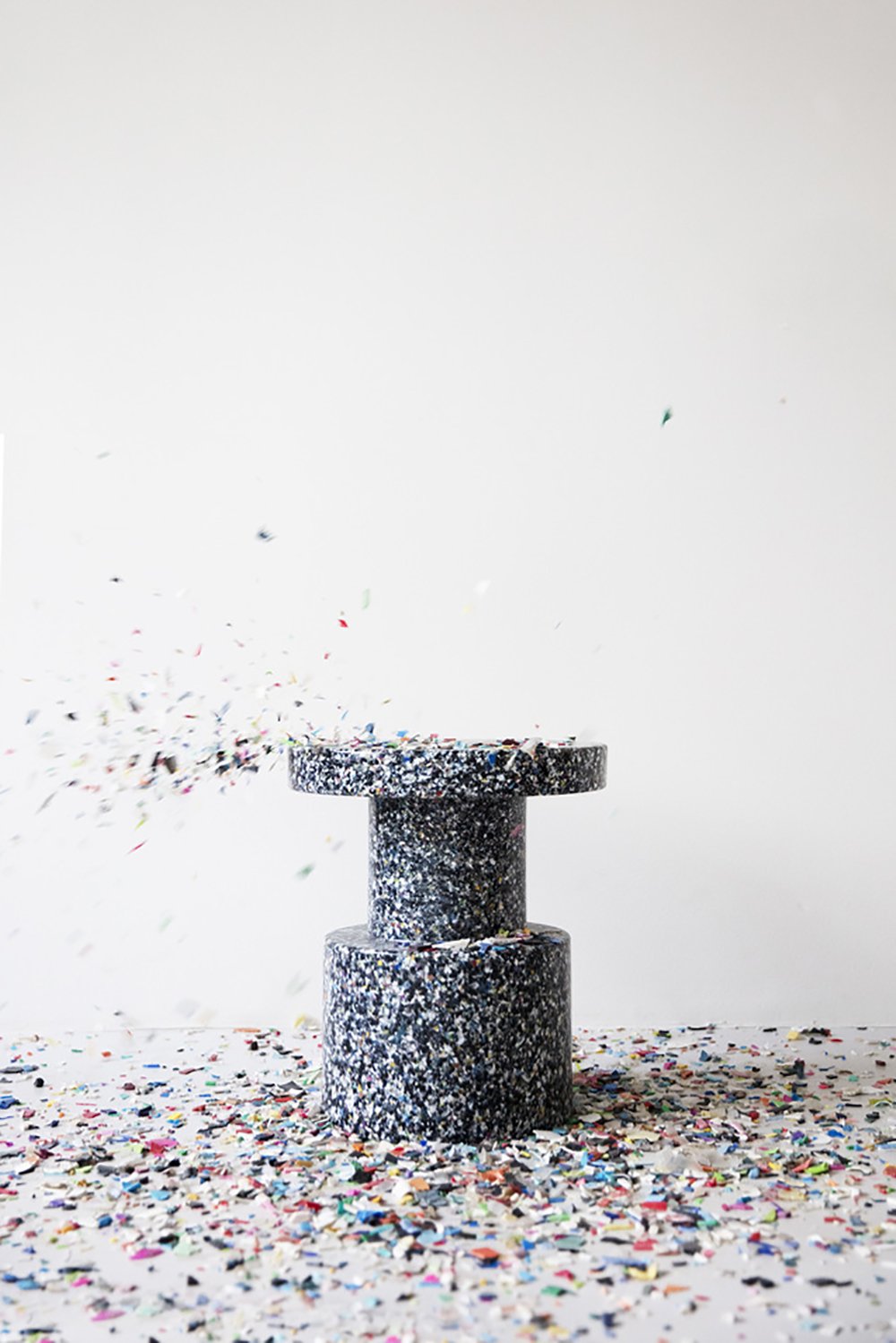 Normann Copenhagen Bijzettafel Bit Stool - Zwart Multi