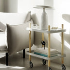 Normann Copenhagen Bijzettafel Block Trolley - Wit - Vierkant