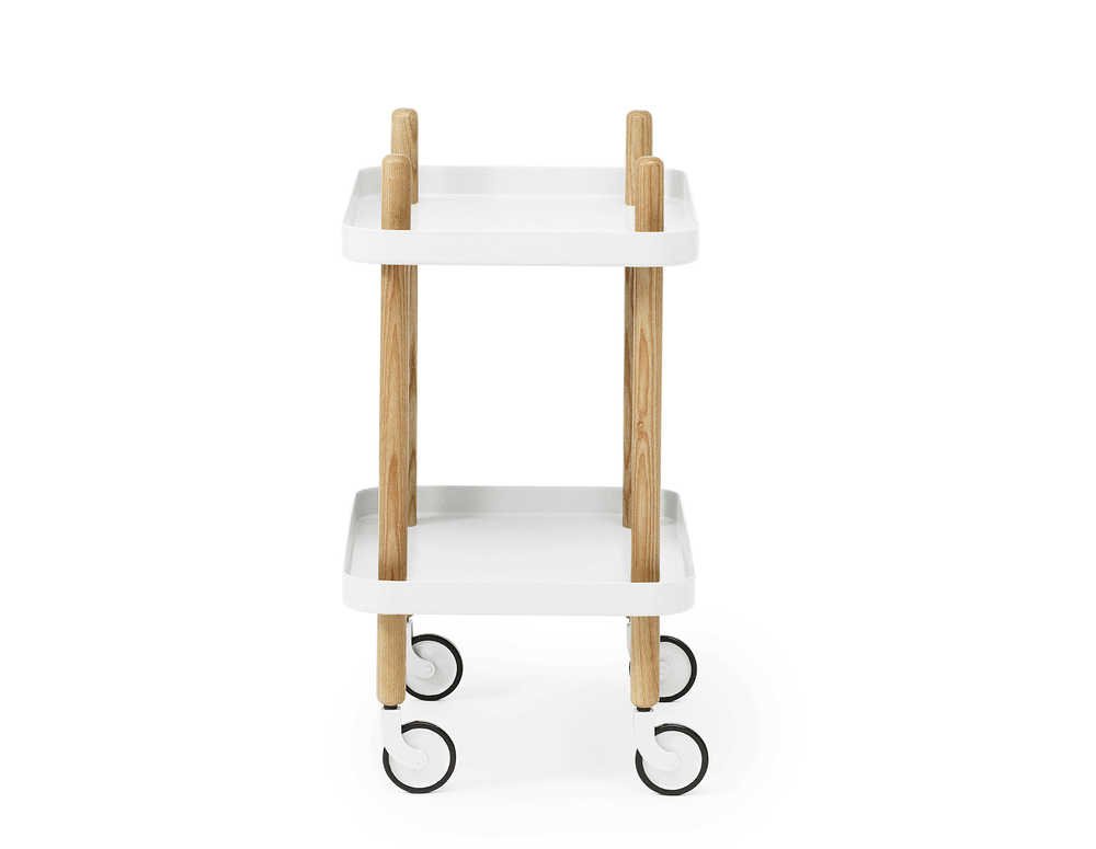 Normann Copenhagen Bijzettafel Block Trolley - Wit - Vierkant