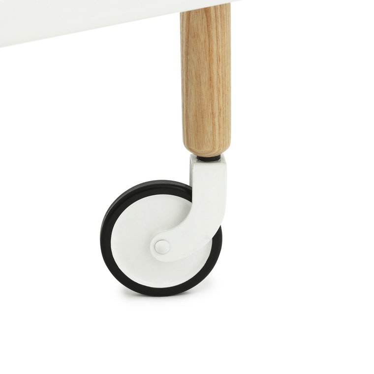Normann Copenhagen Bijzettafel Block Trolley - Wit - Vierkant