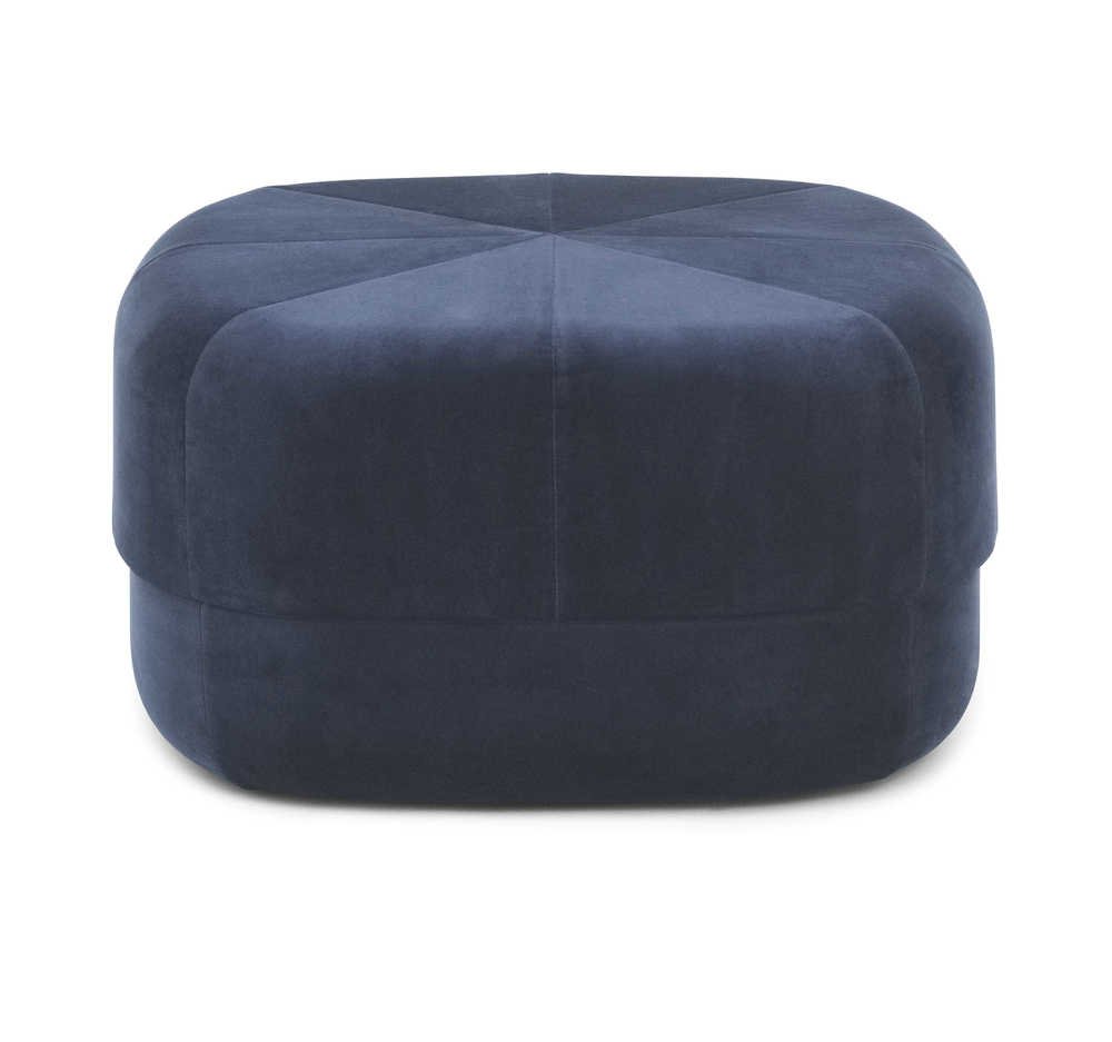 Normann Copenhagen Poef Circus Velour - Donkerblauw