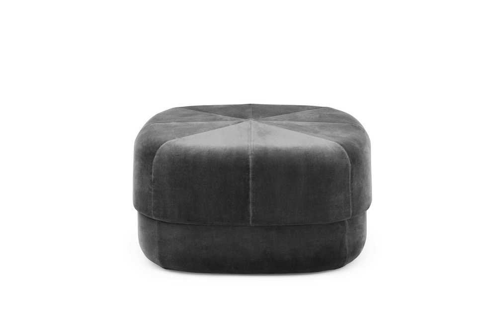 Normann Copenhagen Poef Circus Velour - Grijs