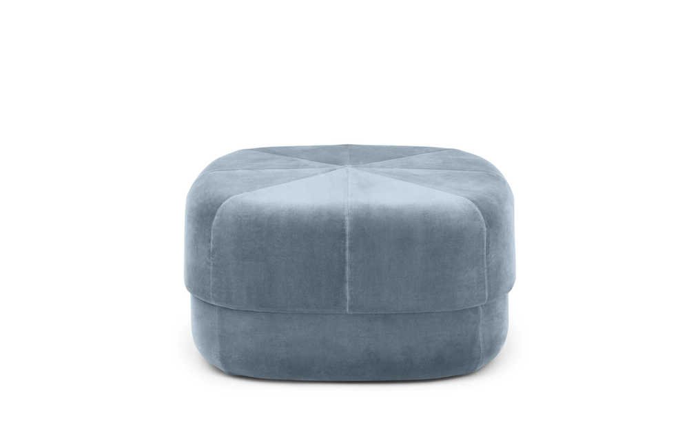 Normann Copenhagen Poef Circus Velour - Lichtblauw