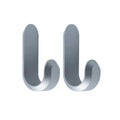 Normann Copenhagen Wandhaken Curve Mini Hooks - Mat Zilver (2 stuks)