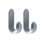Normann Copenhagen Wandhaken Curve Mini Hooks - Mat Zilver (2 stuks)