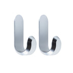 Normann Copenhagen Wandhaken Curve Mini Hooks - Zilver (2 stuks)