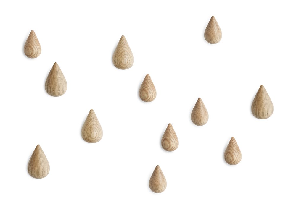 Normann Copenhagen Wandhaken Dropit Hooks - Eiken (2 stuks)