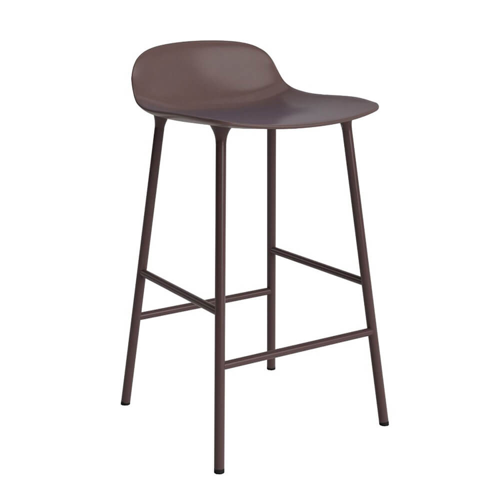 Normann Copenhagen Barkruk Form - Bruin Staal