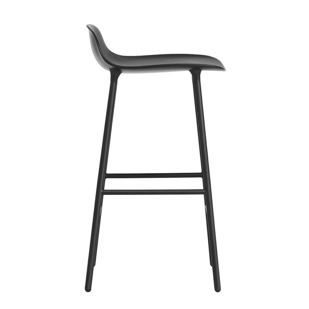 Normann Copenhagen Barkruk Form - Zwart Staal