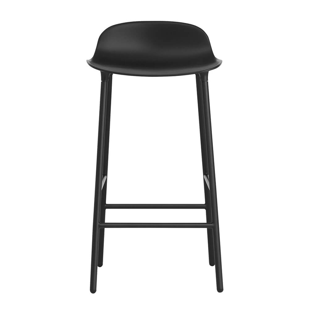 Normann Copenhagen Barkruk Form - Zwart Staal