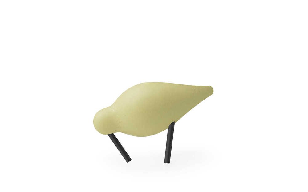 Normann Copenhagen Houten vogel Shorebird - Lichtgeel