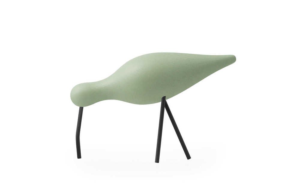 Normann Copenhagen Houten vogel Shorebird - Lichtgroen