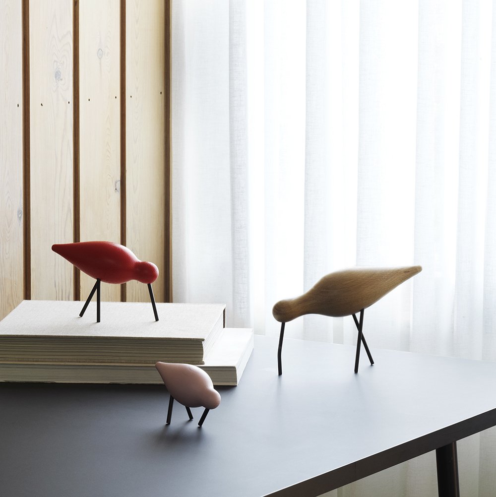 Normann Copenhagen Houten vogel Shorebird - Roze