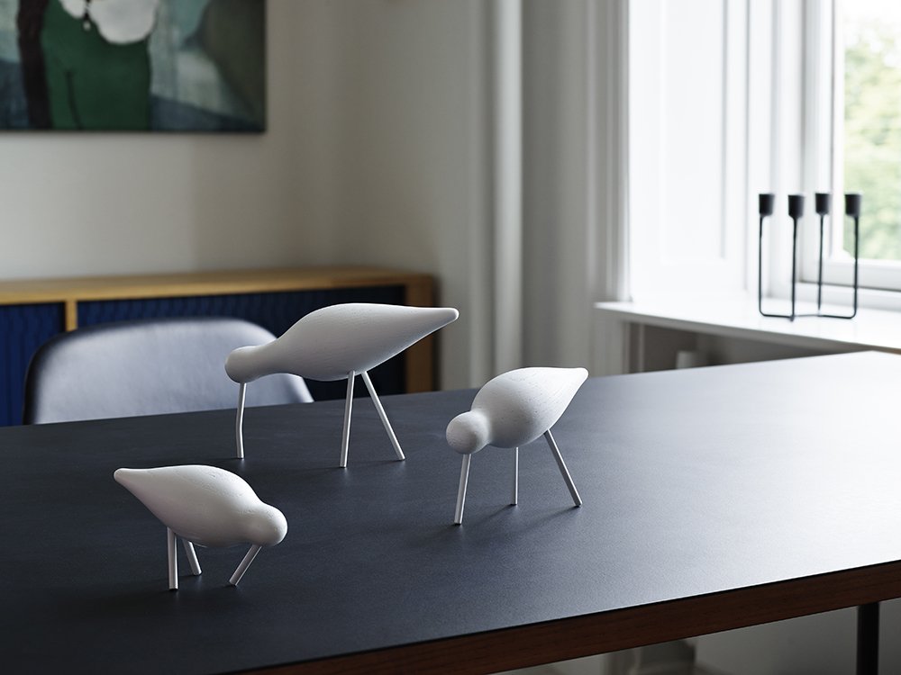 Normann Copenhagen Houten vogel Shorebird - Wit-Wit