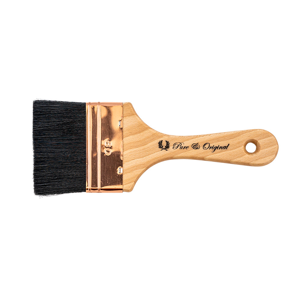 Pure & Original Dunne Platte Kwast 8 cm - Spalter voor muurverf